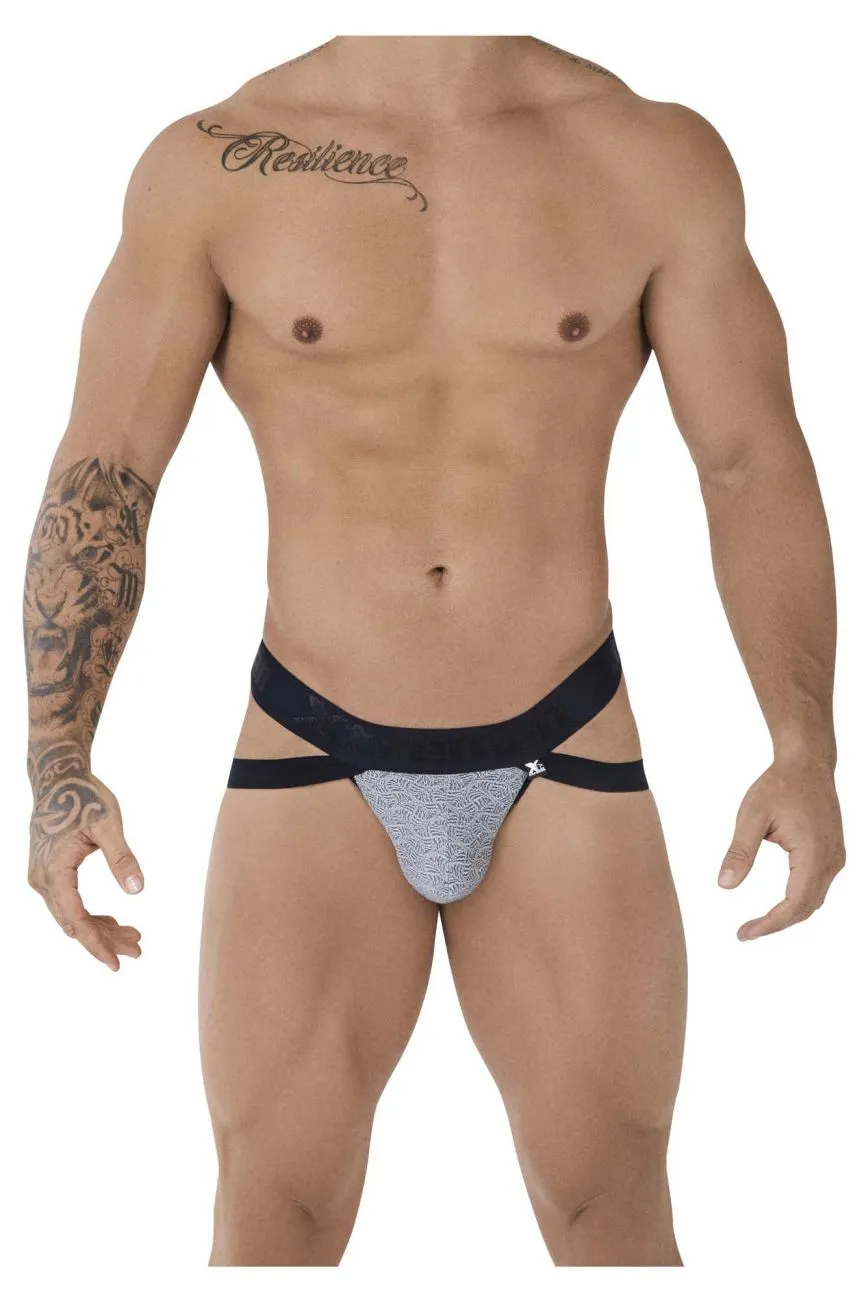 Clothing_Xtremen_Unterwäsche Xtremen 91085 Mikrofaser-Jacquard-Jockstrap Farbe Grau