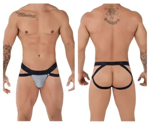 Clothing_Xtremen_Underwear Xtremen 91085 Microfiber Jacquard Jockstrap Color Gray