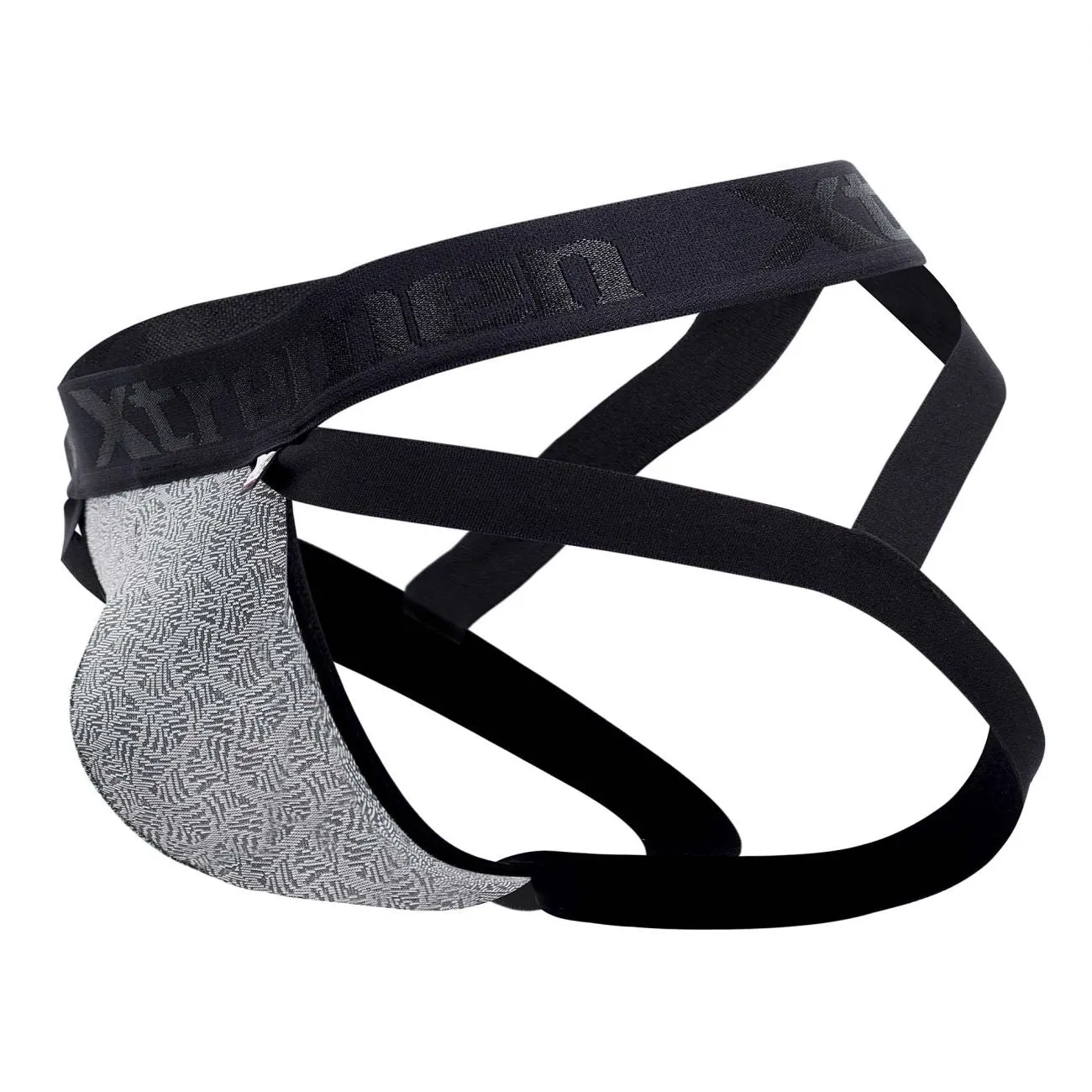 Clothing_Xtremen_Unterwäsche Xtremen 91085 Mikrofaser-Jacquard-Jockstrap Farbe Grau