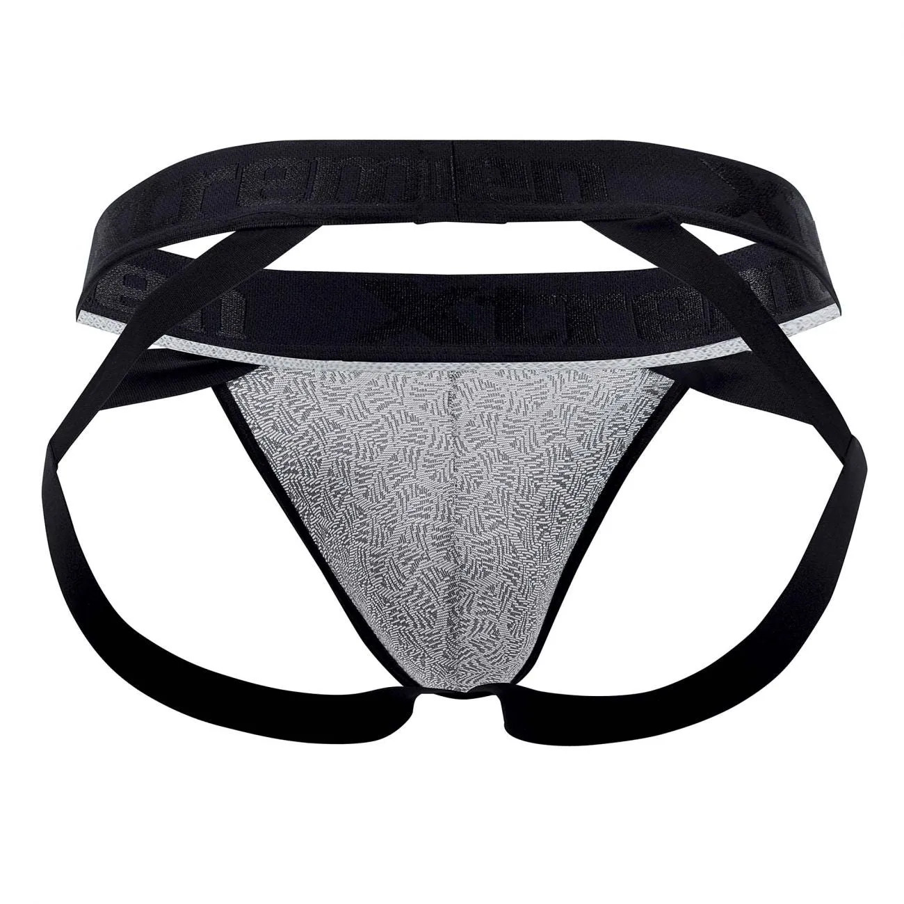 Clothing_Xtremen_Unterwäsche Xtremen 91085 Mikrofaser-Jacquard-Jockstrap Farbe Grau
