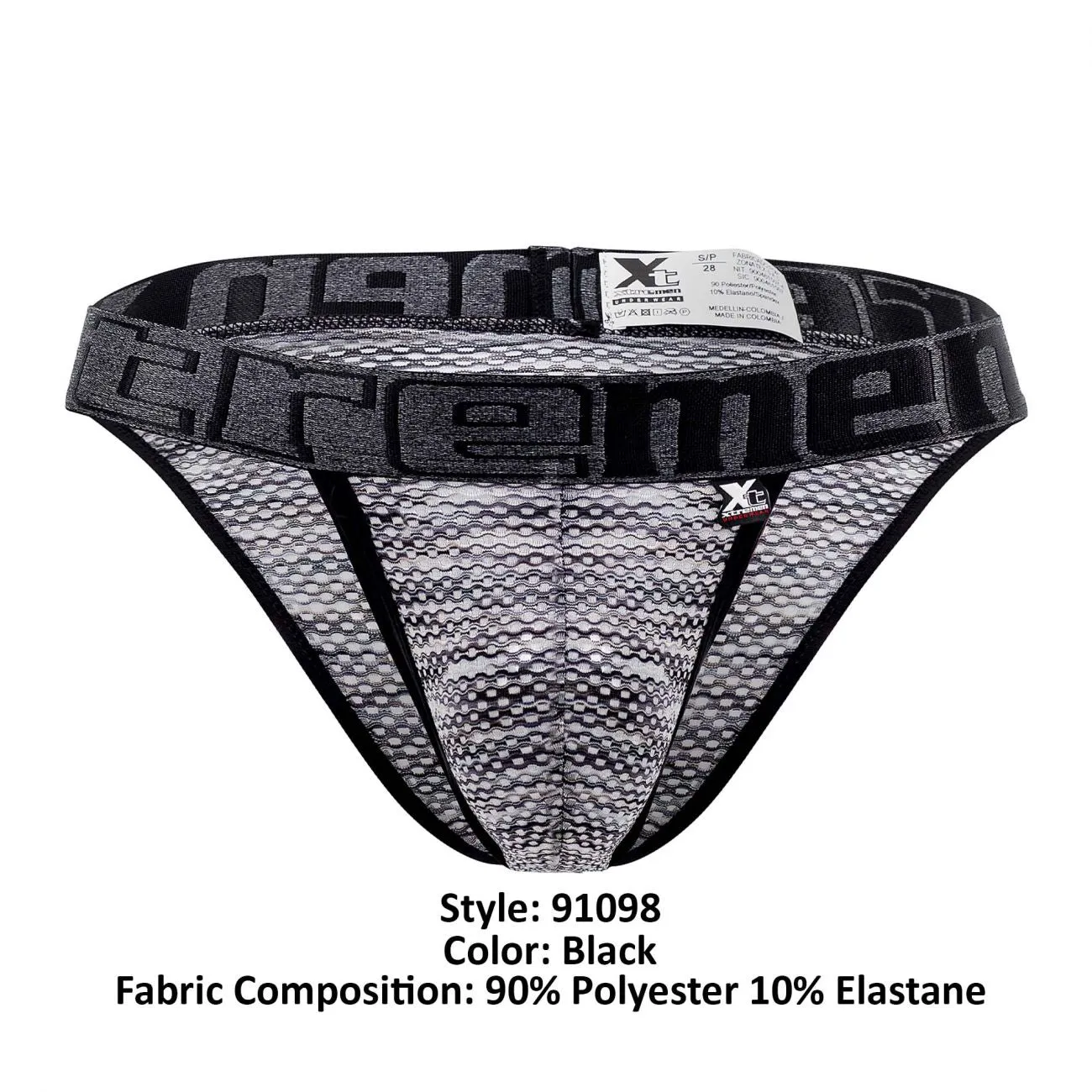 Clothing_Xtremen_Unterwäsche Xtremen 91098 Mikrofasermesh-Bikini Farbe Schwarz