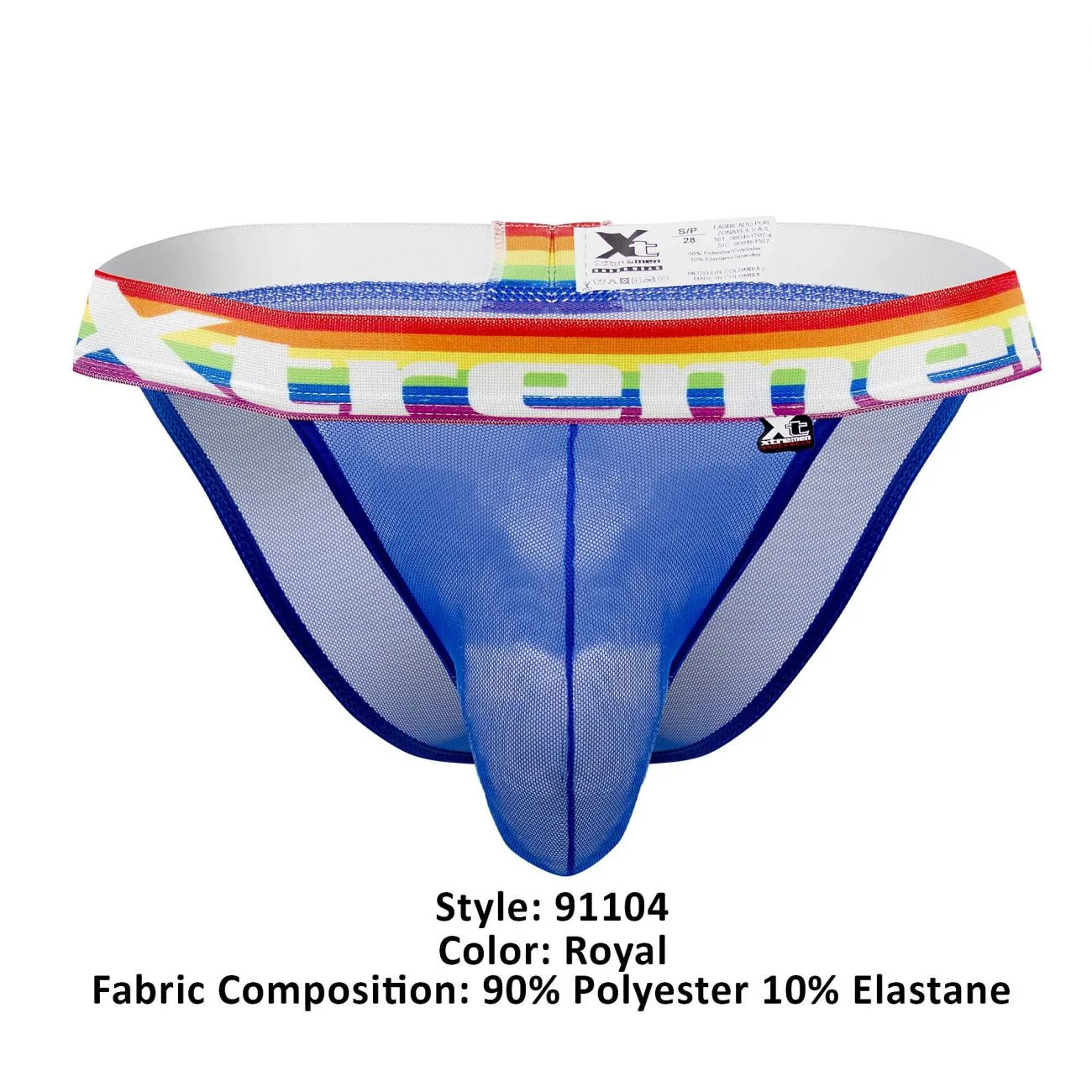 Clothing_Xtremen_Unterwäsche Xtremen 91104 Pride Mesh Bikini Farbe Royal