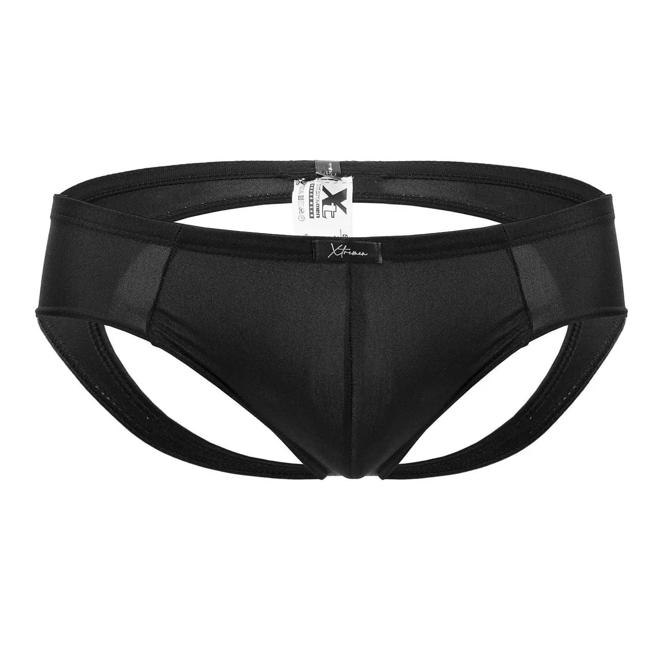 Clothing_Xtremen_Unterwäsche Xtremen 91111 Super Glanz Jockstrap Farbe Schwarz