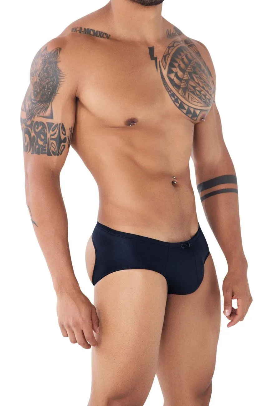 Clothing_Xtremen_Unterwäsche Xtremen 91111 Super Glanz Jockstrap Farbe Schwarz