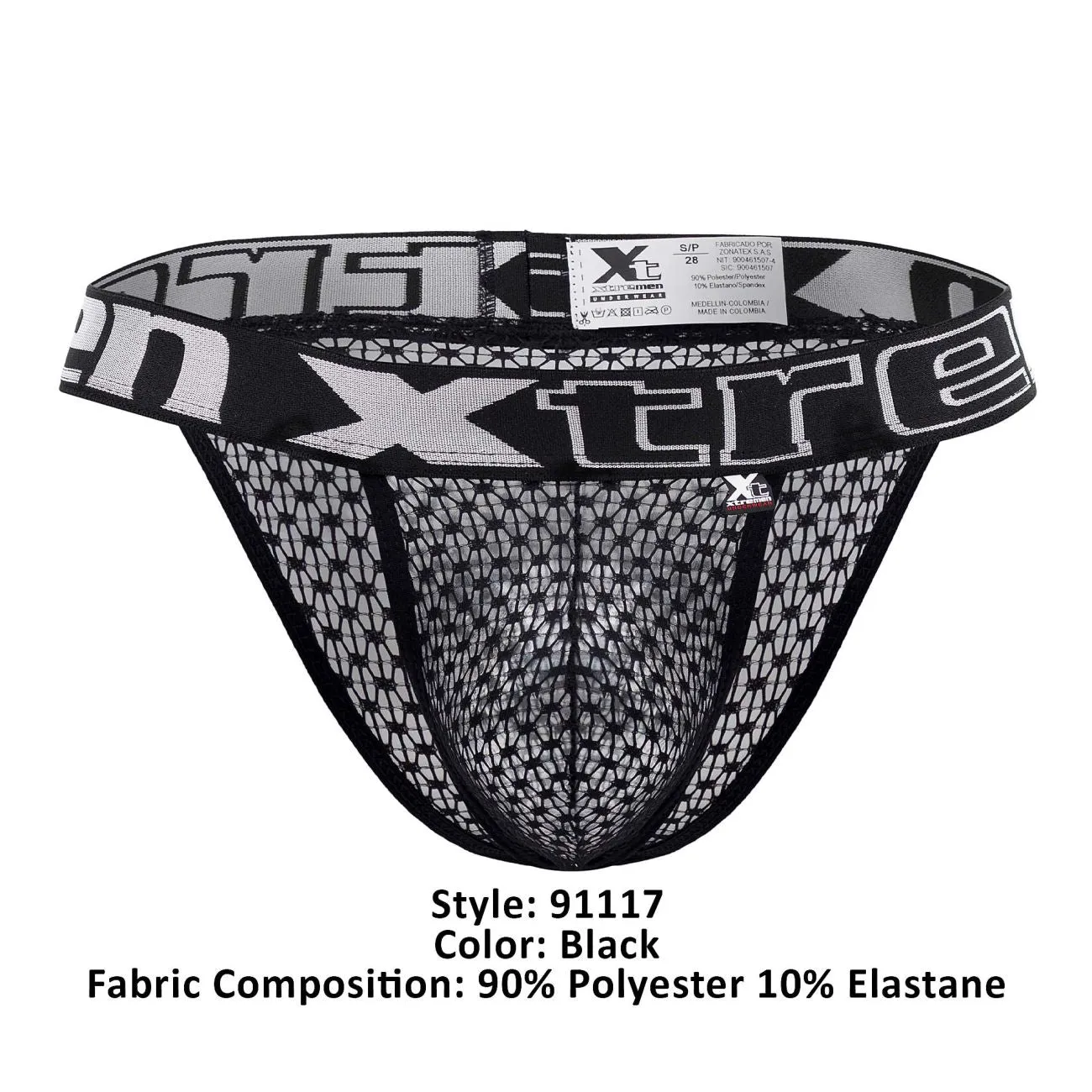 Clothing_Xtremen_Unterwäsche Xtremen 91117 Spitzen-Bikini Farbe Schwarz
