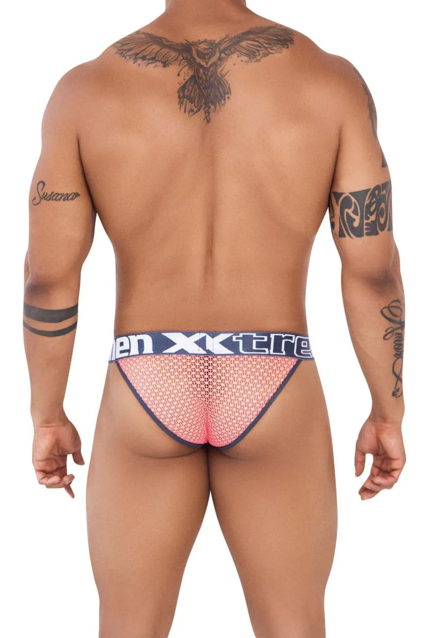 Clothing_Xtremen_Unterwäsche Xtremen 91117 Spitzen-Bikini Farbe Koralle