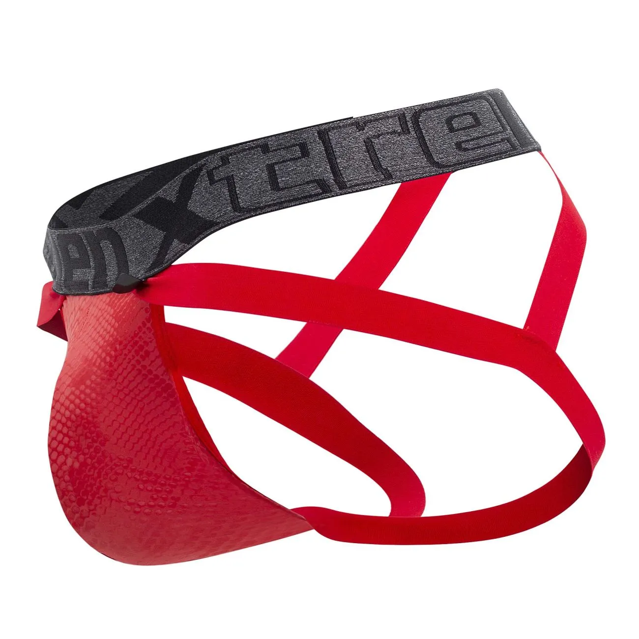 Clothing_Xtremen_Unterhose Xtremen 91128 Schlangenmuster Jockstrap Farbe Rot