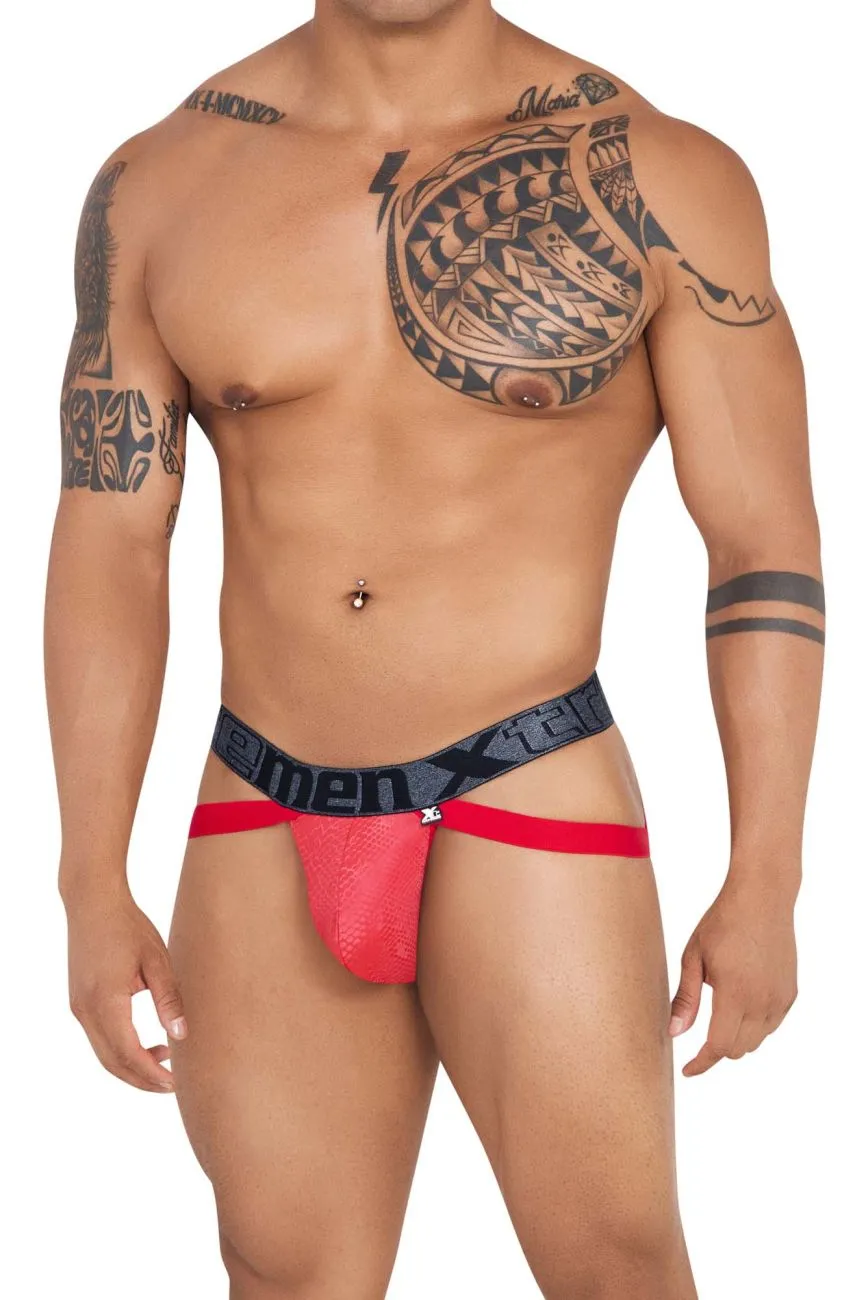 Clothing_Xtremen_Unterhose Xtremen 91128 Schlangenmuster Jockstrap Farbe Rot