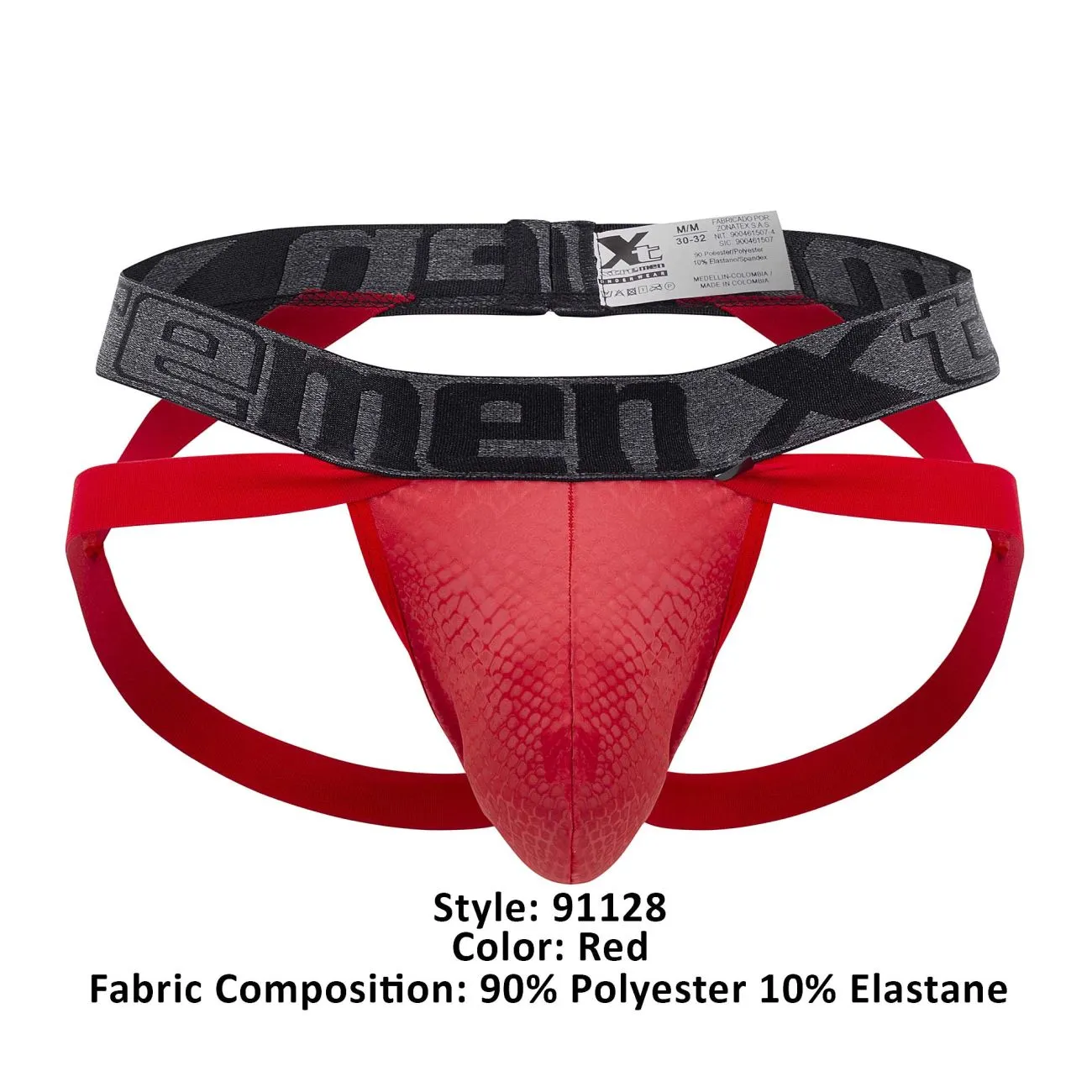 Clothing_Xtremen_Unterhose Xtremen 91128 Schlangenmuster Jockstrap Farbe Rot