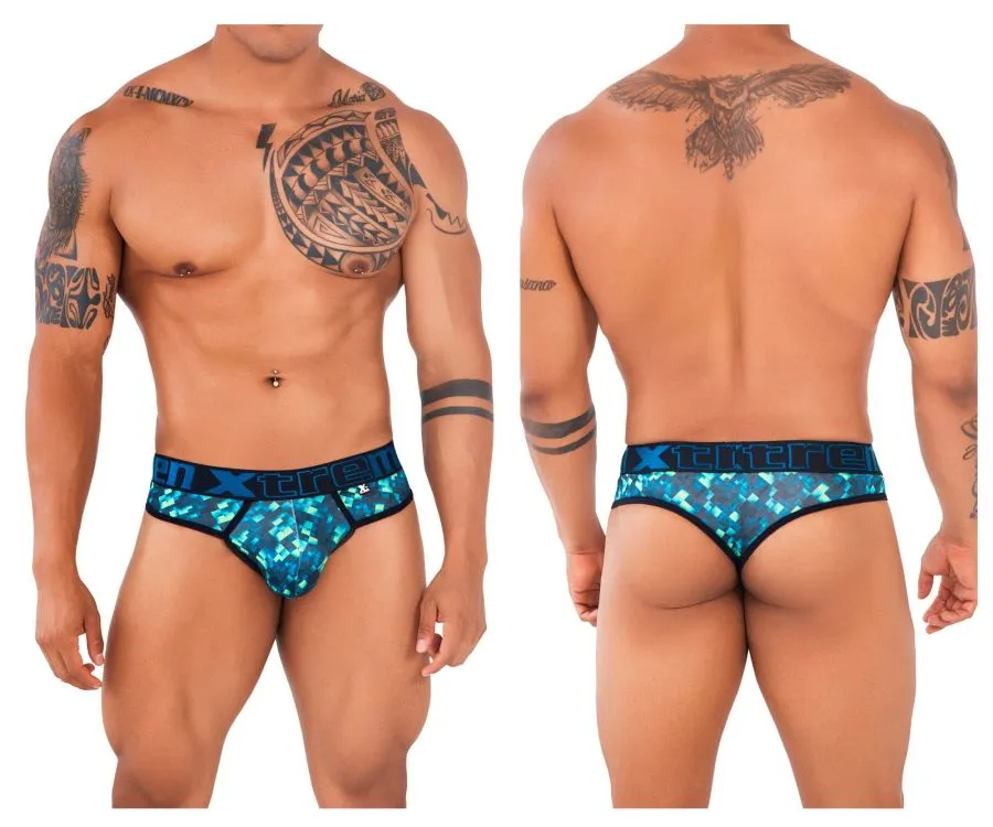 Clothing_Xtremen_Unterwäsche Xtremen 91131 Bedruckte Tangas Farbe Grün
