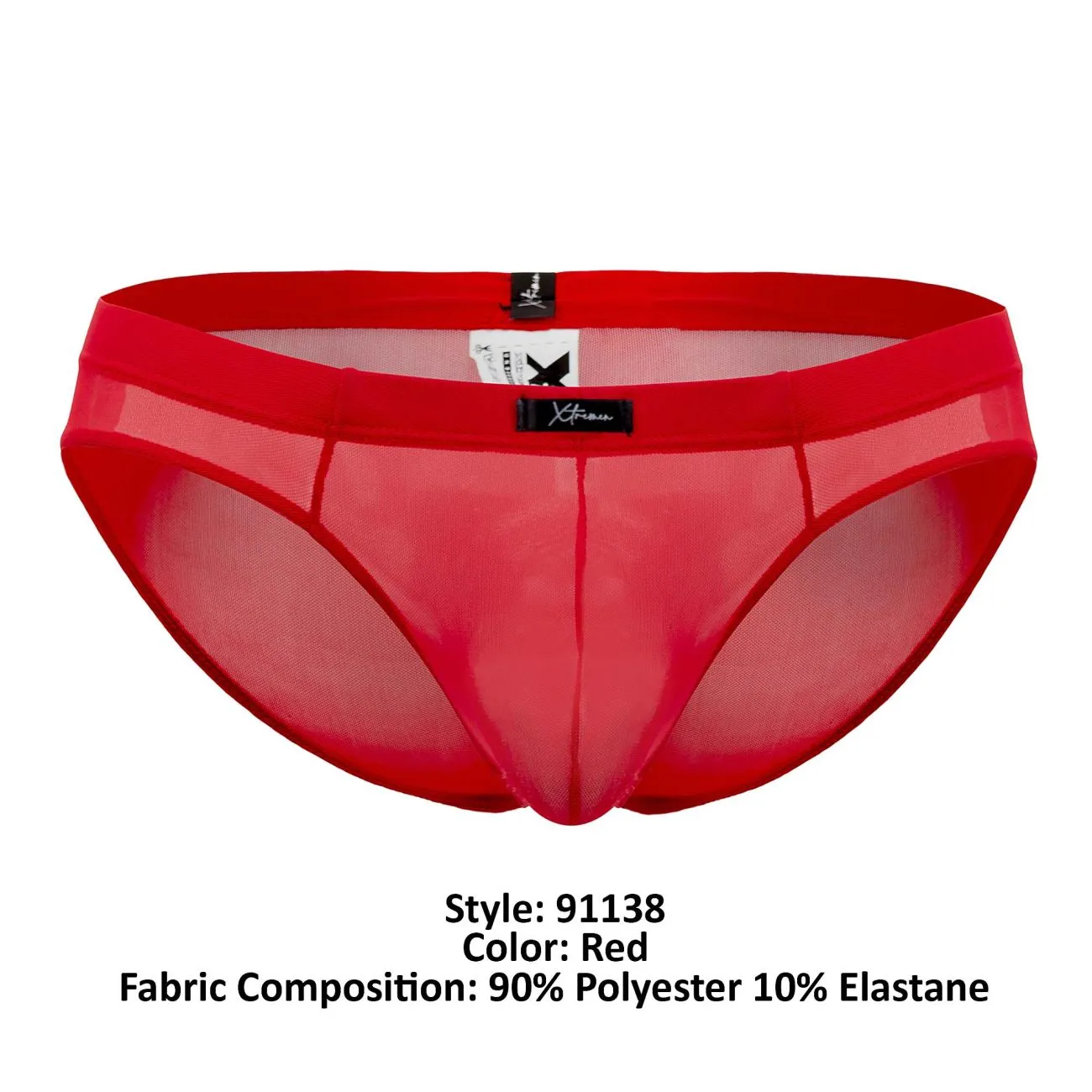 Clothing_Xtremen_Unterwäsche Xtremen 91138 Mesh Slip Farbe Rot