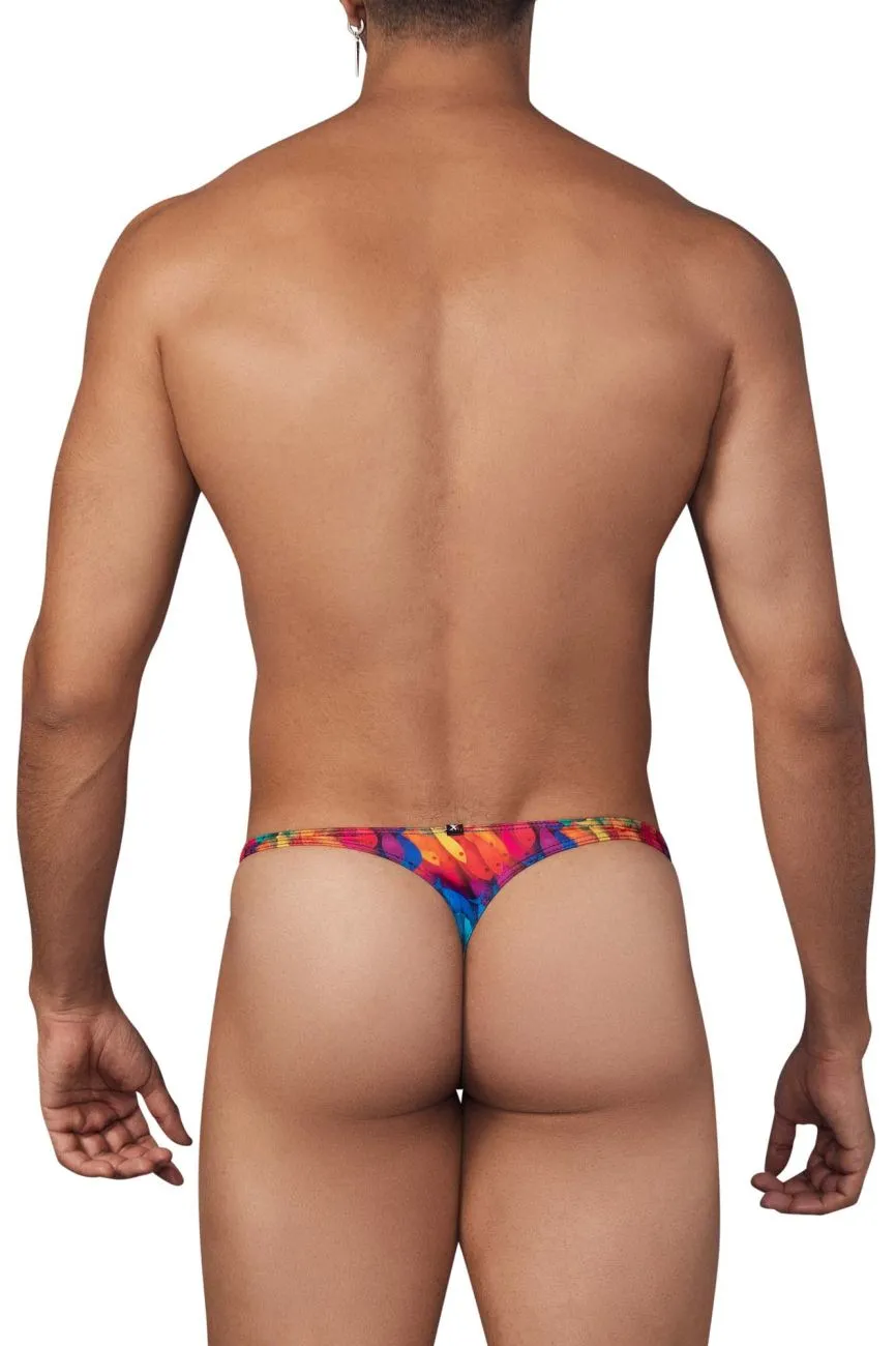 Clothing_Xtremen_Unterwäsche Xtremen 91146 Bedruckte Mikrofaser-Tangas Farbe Regenbogenprisma