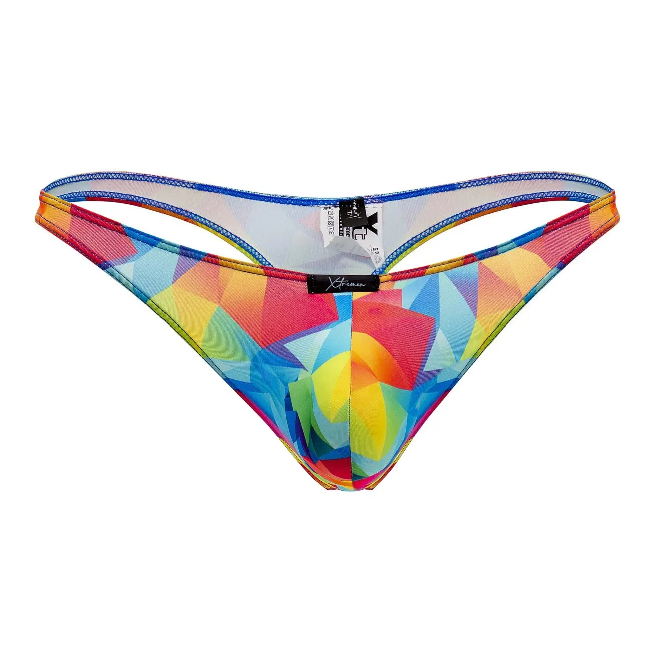 Clothing_Xtremen_Unterwäsche Xtremen 91146 Bedruckte Mikrofaser-Tangas Farbe Regenbogenprisma