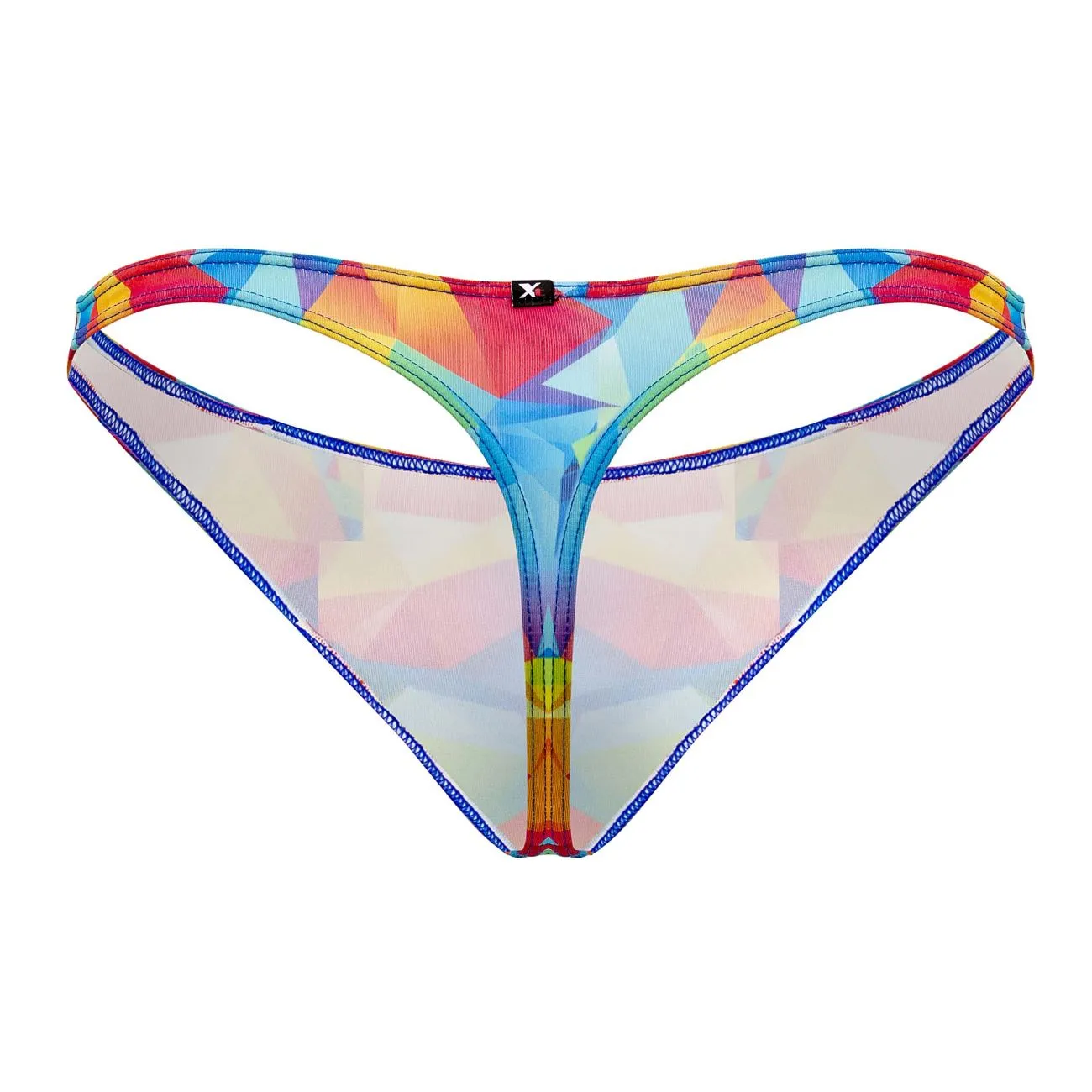 Clothing_Xtremen_Unterwäsche Xtremen 91146 Bedruckte Mikrofaser-Tangas Farbe Regenbogenprisma