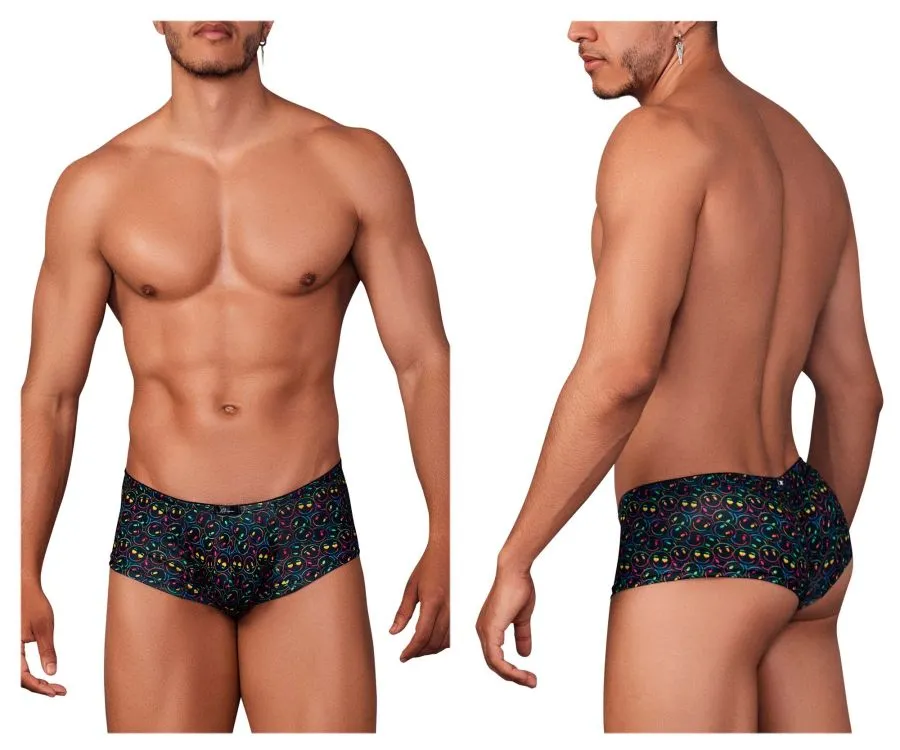 Clothing_Xtremen_Unterwäsche Xtremen 91147 Bedruckte Mikrofaser-Boxershorts Farbe Smiley-Gesicht