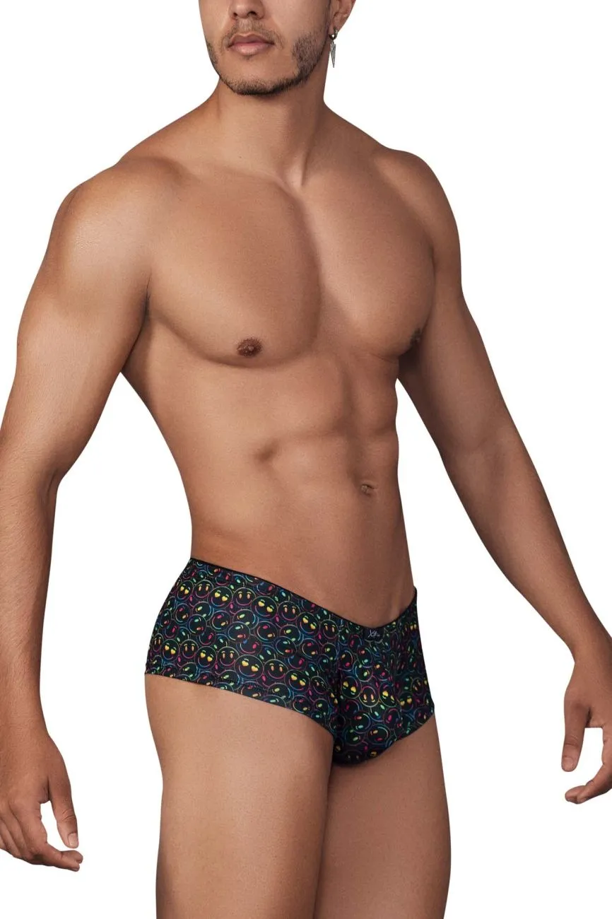 Clothing_Xtremen_Unterwäsche Xtremen 91147 Bedruckte Mikrofaser-Boxershorts Farbe Smiley-Gesicht