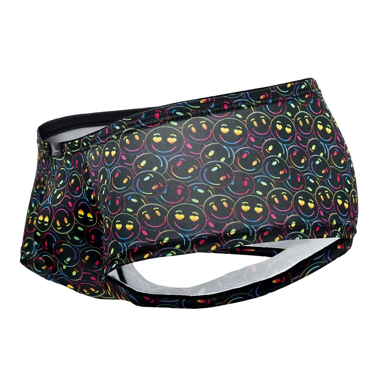 Clothing_Xtremen_Unterwäsche Xtremen 91147 Bedruckte Mikrofaser-Boxershorts Farbe Smiley-Gesicht