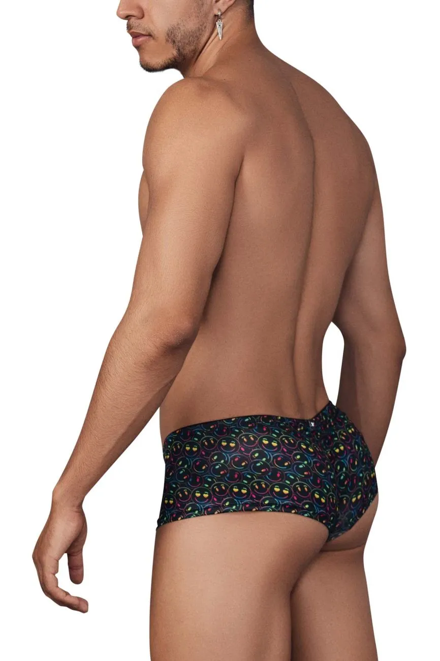 Clothing_Xtremen_Unterwäsche Xtremen 91147 Bedruckte Mikrofaser-Boxershorts Farbe Smiley-Gesicht