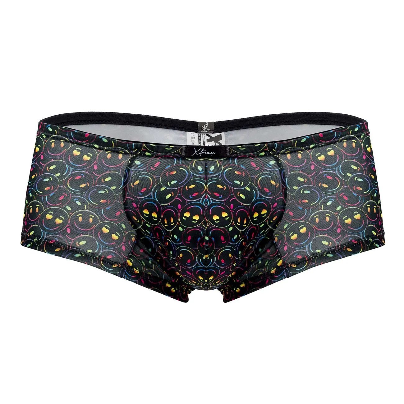 Clothing_Xtremen_Unterwäsche Xtremen 91147 Bedruckte Mikrofaser-Boxershorts Farbe Smiley-Gesicht
