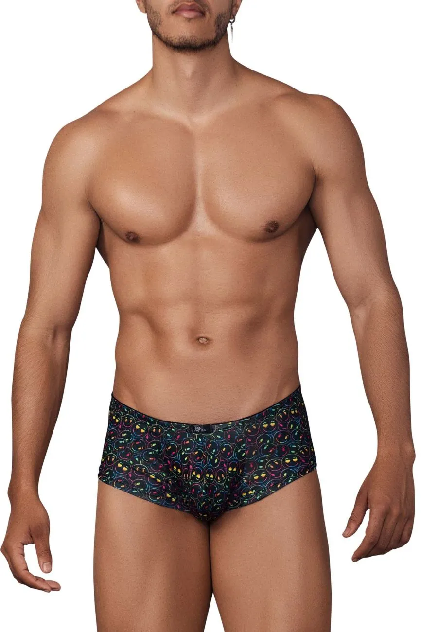 Clothing_Xtremen_Unterwäsche Xtremen 91147 Bedruckte Mikrofaser-Boxershorts Farbe Smiley-Gesicht