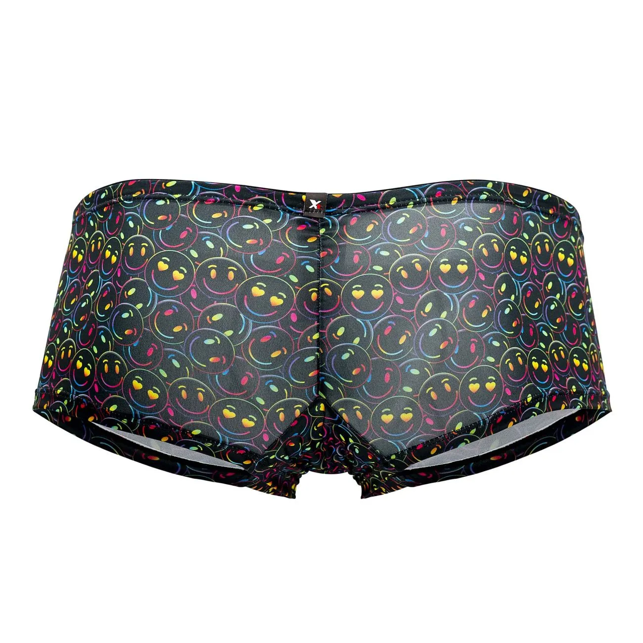 Clothing_Xtremen_Unterwäsche Xtremen 91147 Bedruckte Mikrofaser-Boxershorts Farbe Smiley-Gesicht