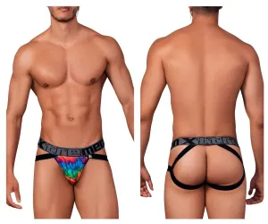 Clothing_Xtremen_Unterhose Xtremen 91148 Bedruckter Mikrofaser-Jockstrap Farbe Regenbogenfisch