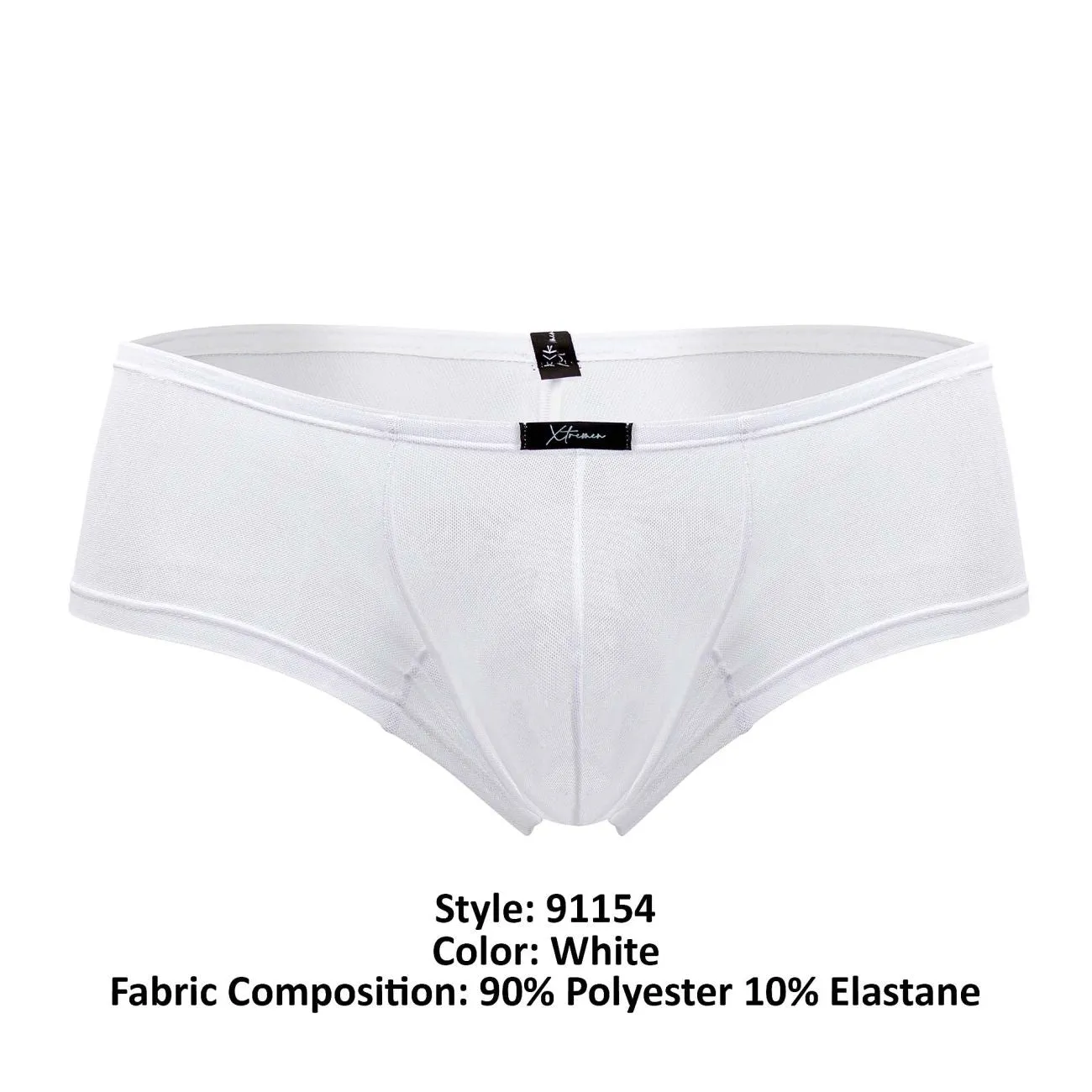 Clothing_Xtremen_Unterwäsche Xtremen 91154 Tüll-Mesh-Unterhosen Farbe Weiß