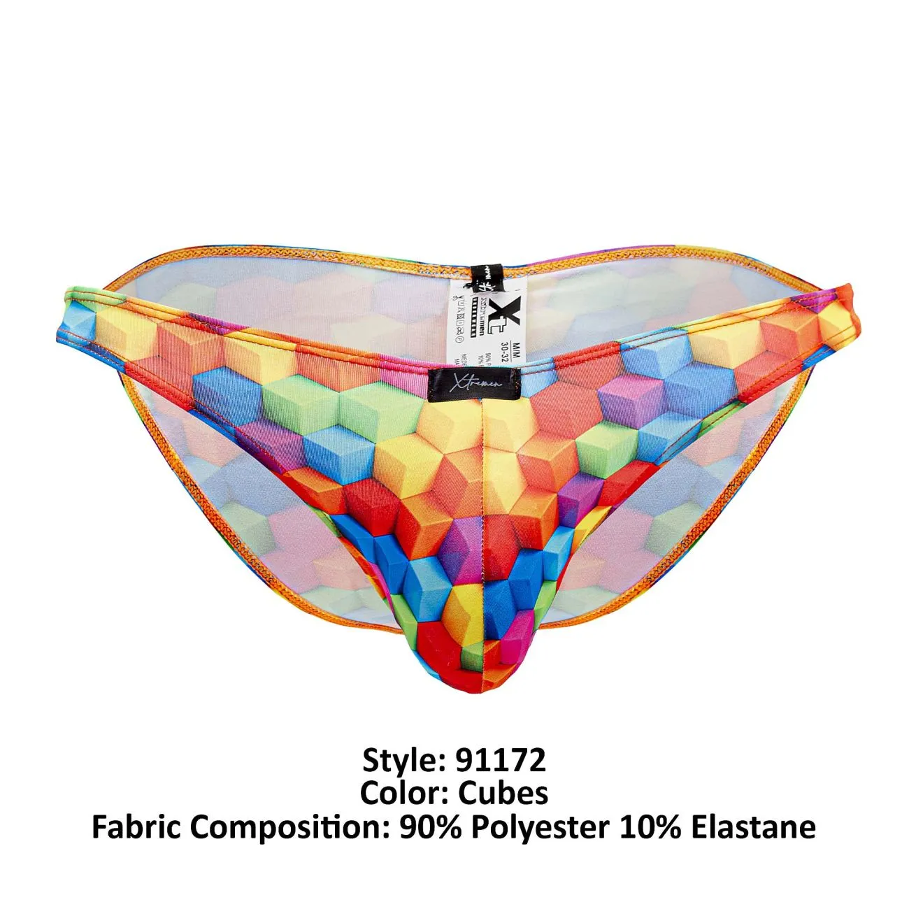 Clothing_Xtremen_Unterwäsche Xtremen 91172 Bedruckter Bikini Farbe Würfel