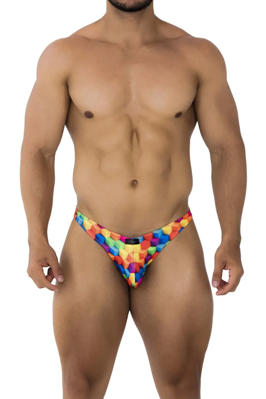 Clothing_Xtremen_Unterwäsche Xtremen 91172 Bedruckter Bikini Farbe Würfel