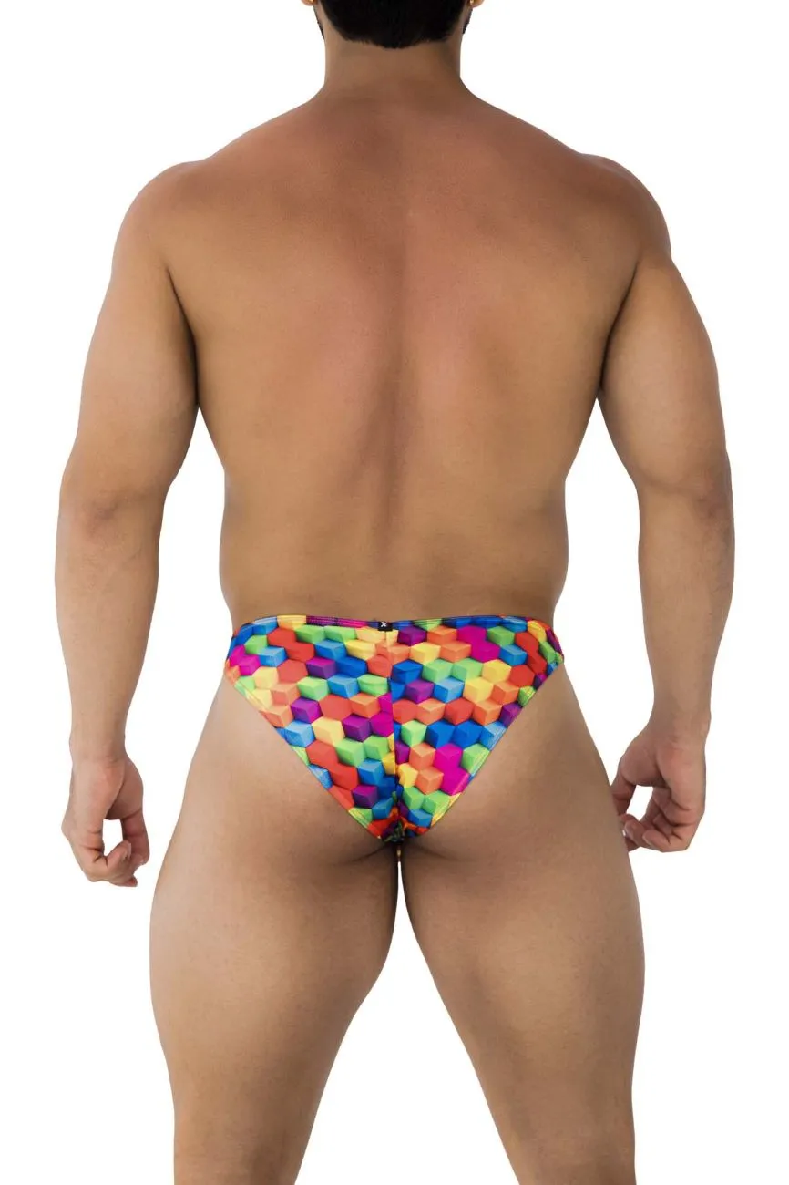 Clothing_Xtremen_Unterwäsche Xtremen 91172 Bedruckter Bikini Farbe Würfel