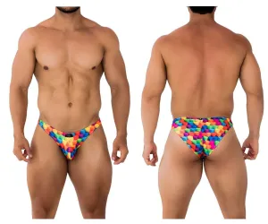 Clothing_Xtremen_Unterwäsche Xtremen 91172 Bedruckter Bikini Farbe Würfel