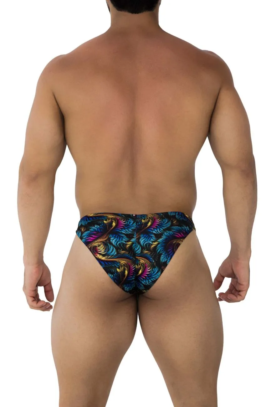 Clothing_Xtremen_Unterwäsche Xtremen 91172 Bedruckter Bikini Farbe Blätter