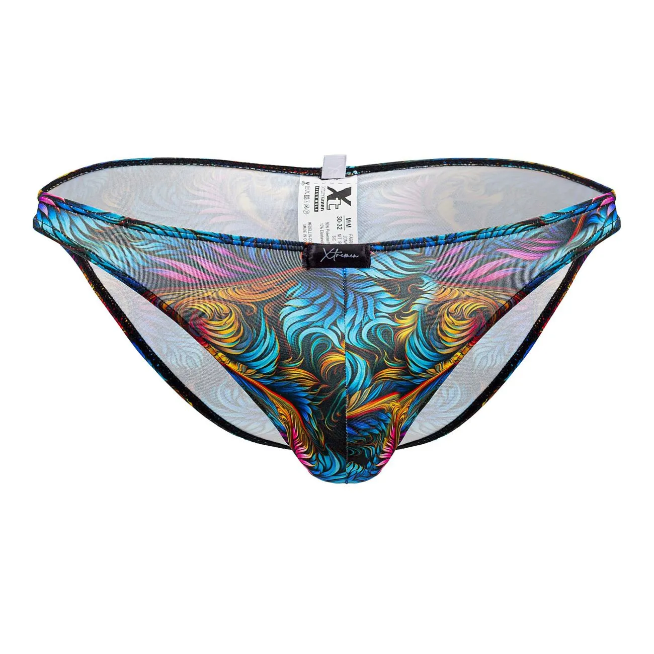 Clothing_Xtremen_Unterwäsche Xtremen 91172 Bedruckter Bikini Farbe Blätter