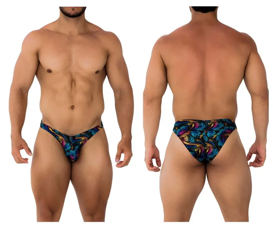 Clothing_Xtremen_Unterwäsche Xtremen 91172 Bedruckter Bikini Farbe Blätter