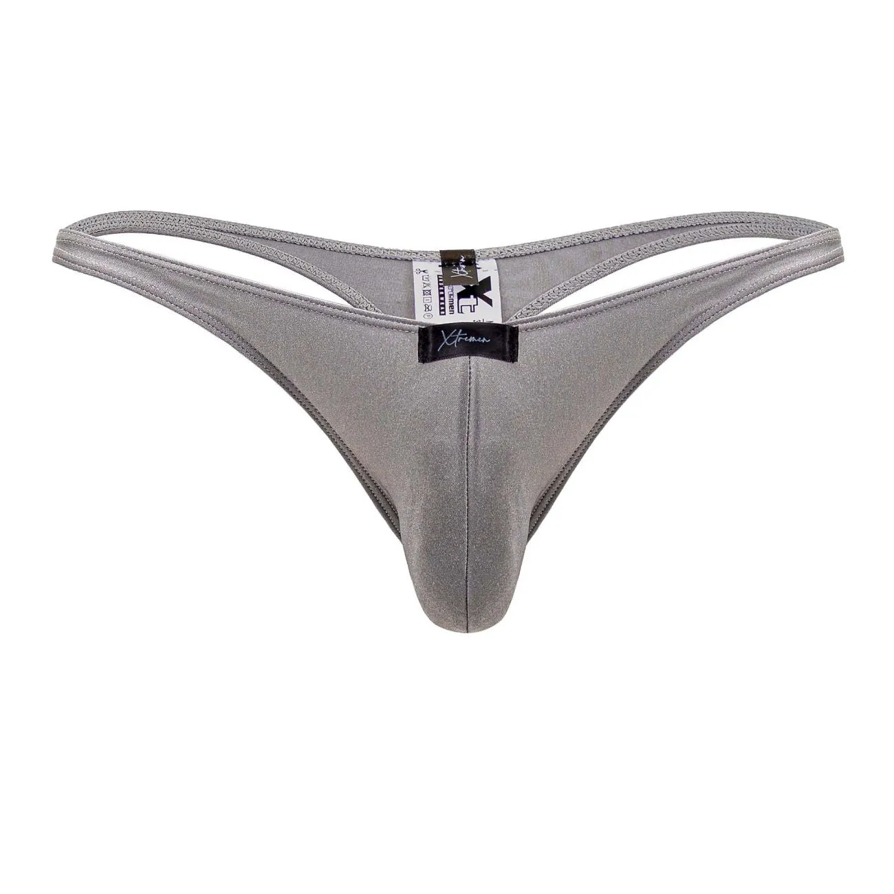 Clothing_Xtremen_Unterwäsche Xtremen 91178 Mikrofaser-Tangas Farbe Silber