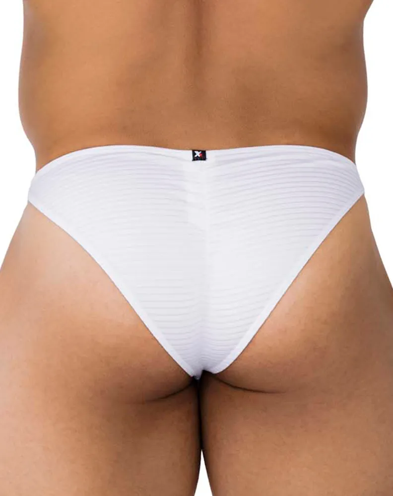 Clothing_Xtremen_Unterwäsche Xtremen 91197 Jacquard-Bikini Weiß