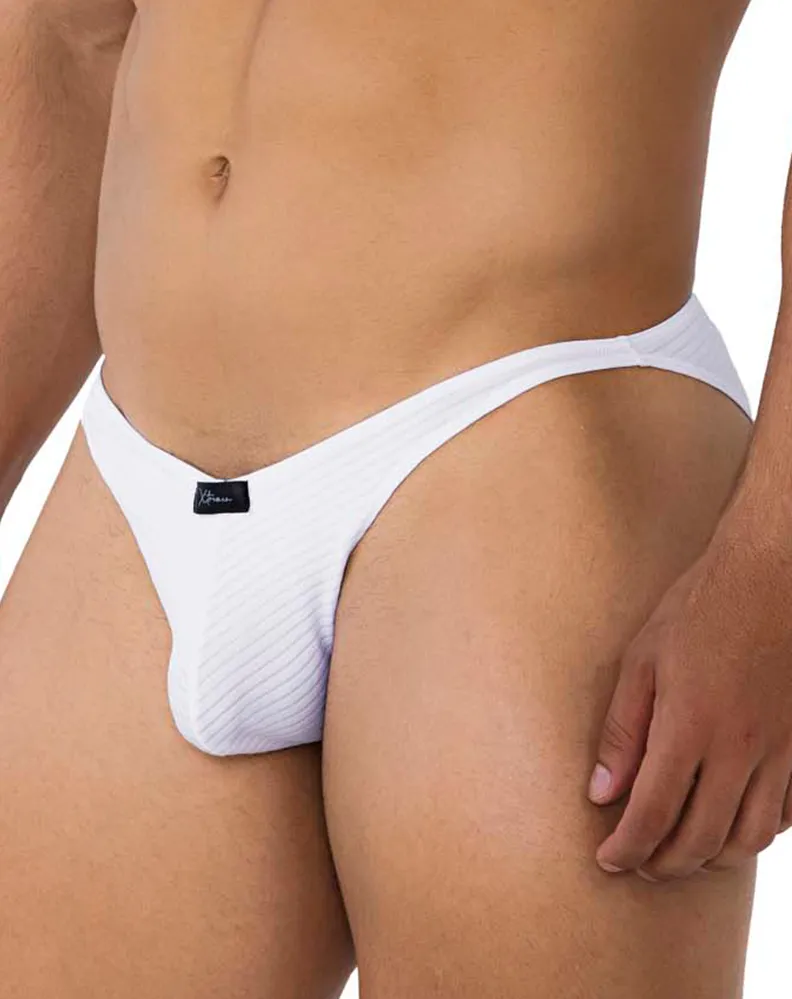 Clothing_Xtremen_Unterwäsche Xtremen 91197 Jacquard-Bikini Weiß