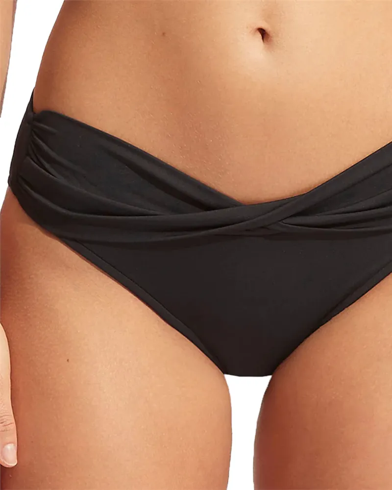 Collective Twist Band Hipster Bikini-Unterteil in Schwarz