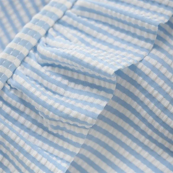 Kinder-Bikini aus Seersucker in himmelblauer Farbe für Kinder
