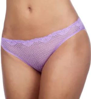 Duett-Spitzen Bikini mit niedrigem Ausschnitt in Lila