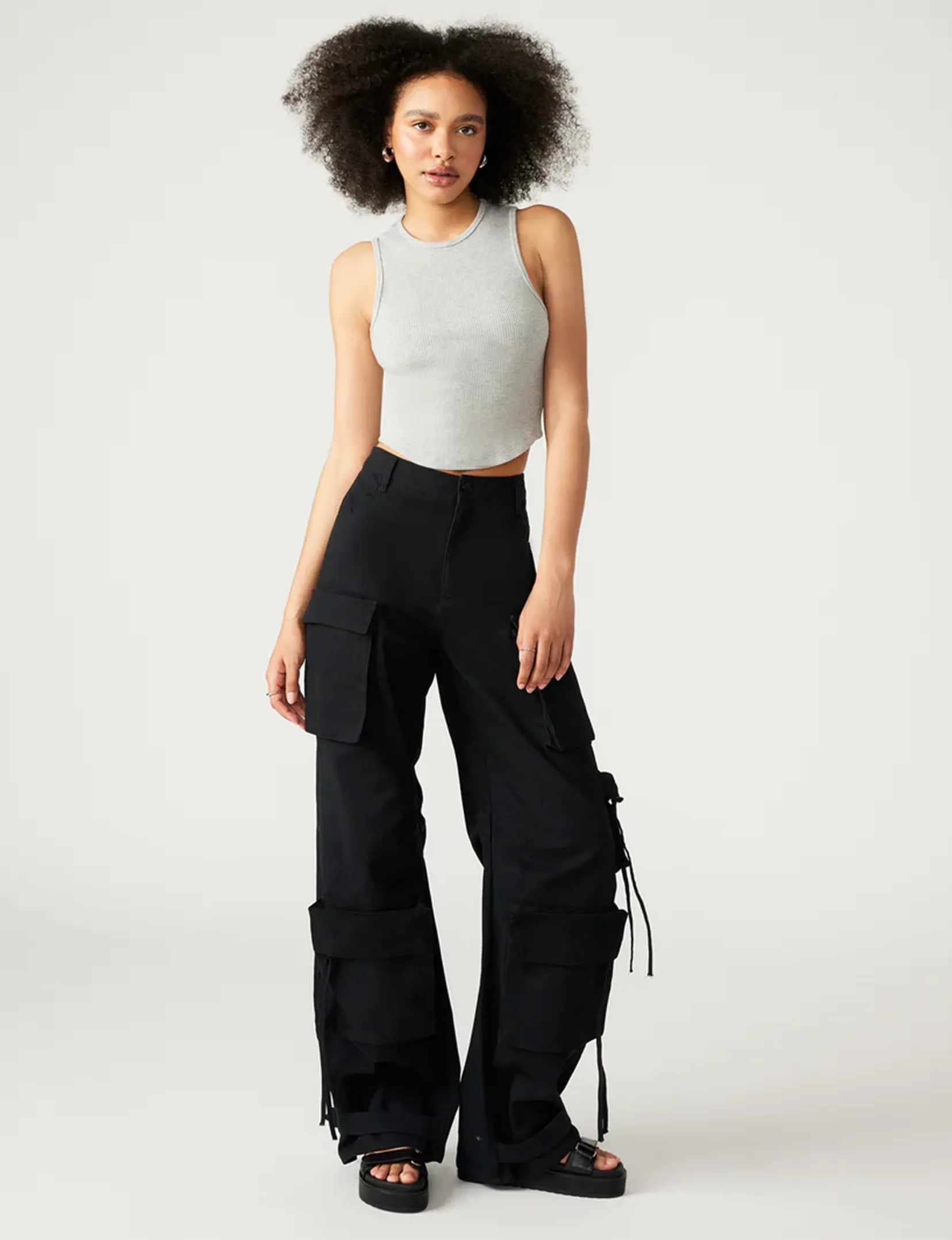 Duo Utility Cargo Hose, Schwarz Kleidung_steve-madden