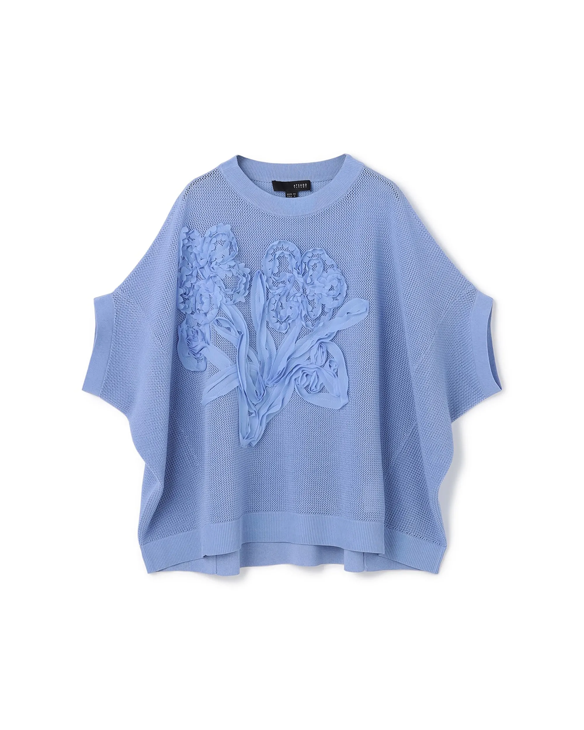 Blumenmuster Leinen-Mix Strickoberbekleidung Atsuro-Tayama
