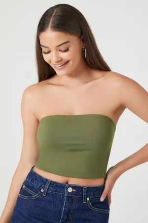 Forever 21 Damen Contour Cropped Röhren-Top Zypresse Forever 21