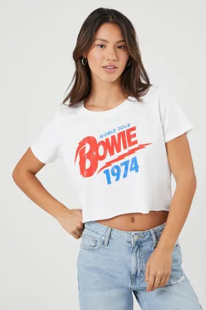 Forever 21 Damen Prince Peter Bowie Grafik Crop-T-Shirt Weiß/Mehrfarbig Forever 21