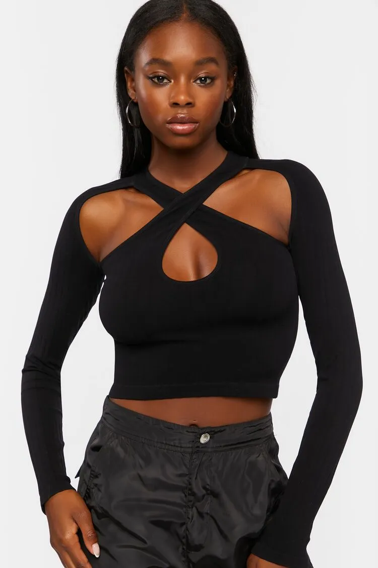 Forever 21 Damen Rippen Ausschnitt Trägeroberteil Schwarz Forever 21