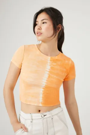 Forever 21 Damen Tie-Dye Cropped T-Shirt Inselmango/Mehrfarbig Forever 21