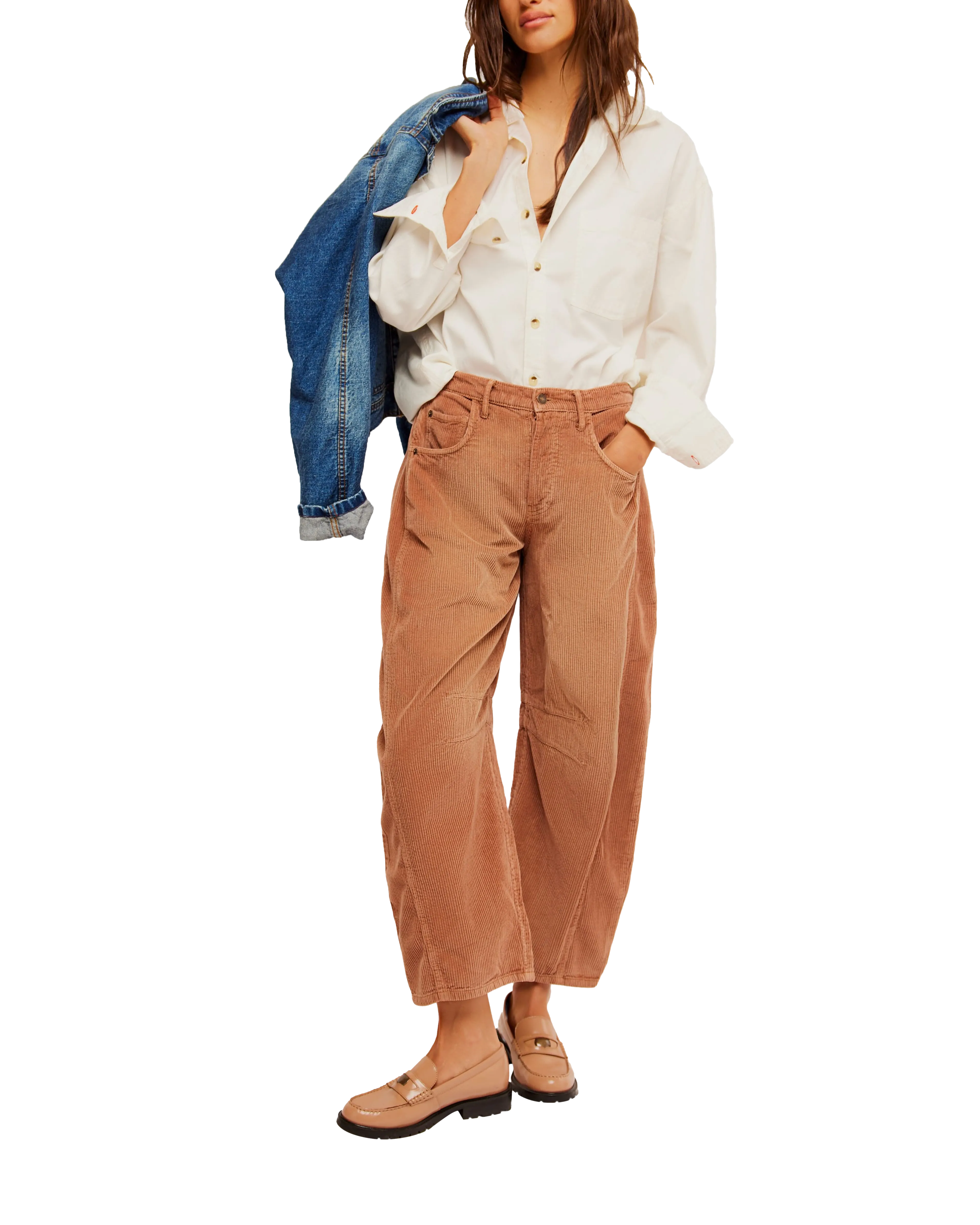 Free People Kleidung Glücksbringer-Cordhose in Emperador