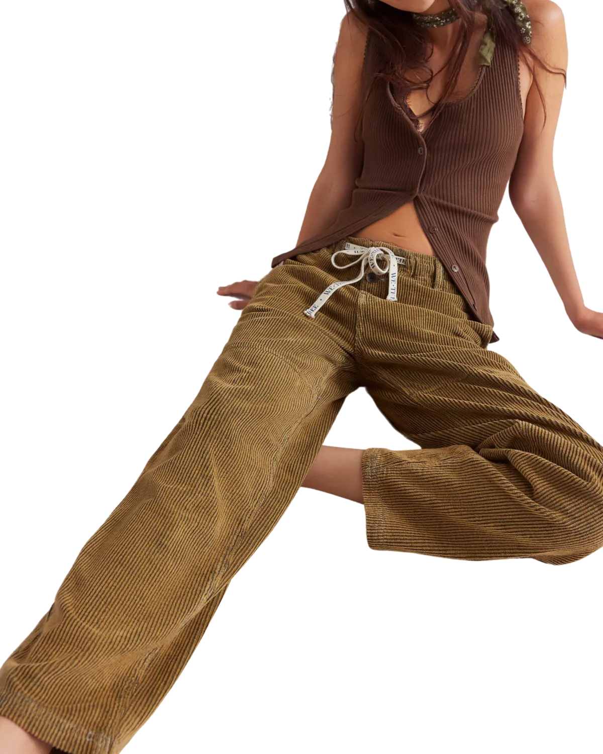 Free People Kleidung Roscoe Cord-Zugbundhose in Bermuda