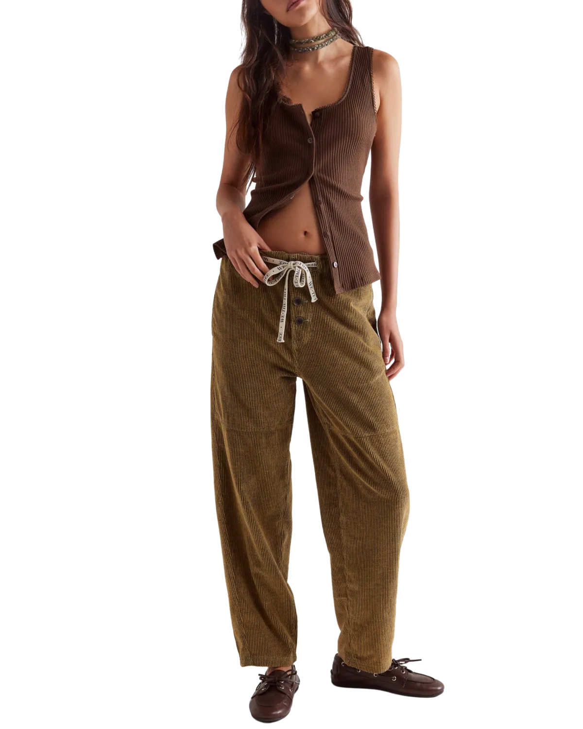 Free People Kleidung Roscoe Cord-Zugbundhose in Bermuda