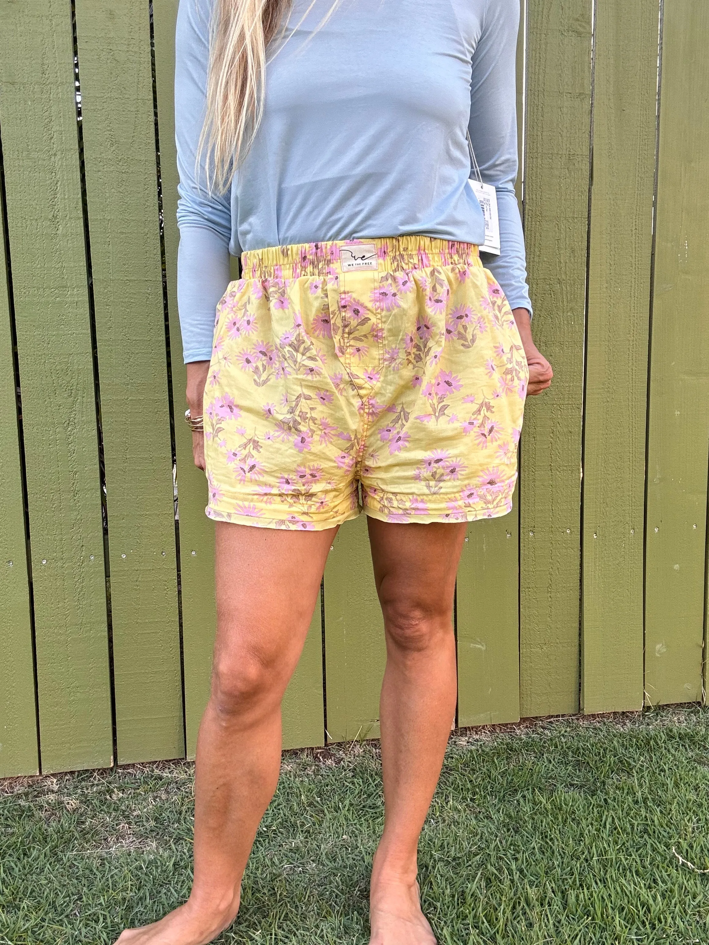 FREE PEOPLE Alltägliche Blumen-Boxershorts